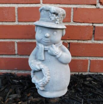 Snowman Cement Figure 11"