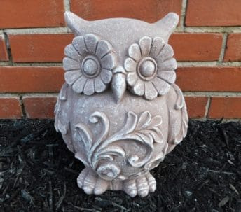 Owl Cartoon Cement Figure