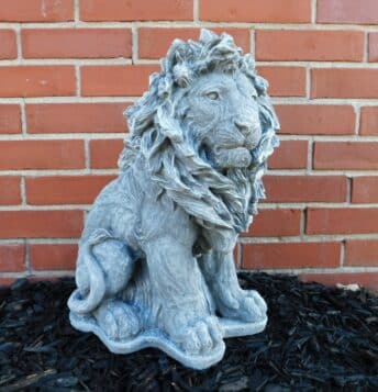 Lg Detailed Lion Cement Figure 17"