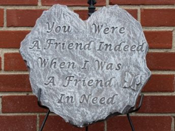 Friend Indeed Cement Plaque