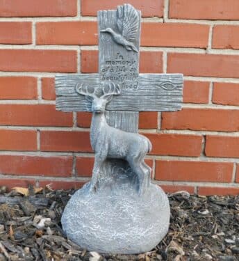 Hunting Memorial Cross Cement
