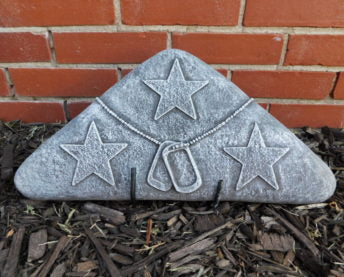 Folded Flag Cement Plaque