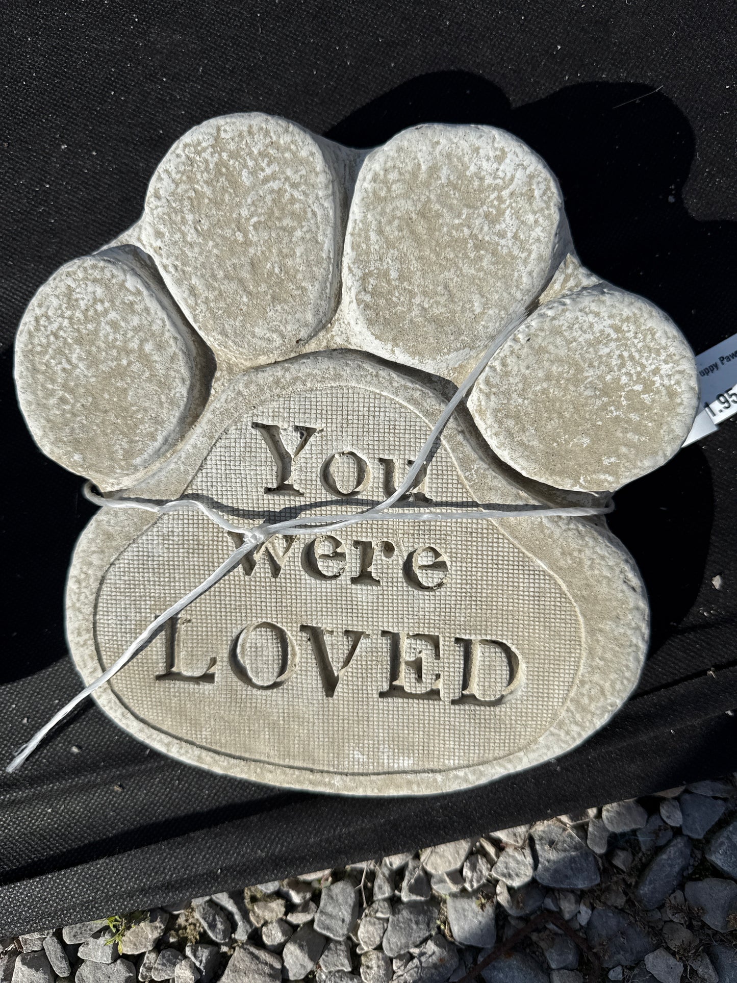 Stone - Puppy Paw Print Loved